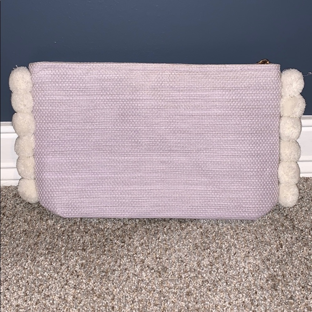 Shiraleah Mia Zip Pom Pom Straw Pouch